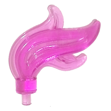 trans-dark pink minifigure plume feather triple compact flame water with small pin