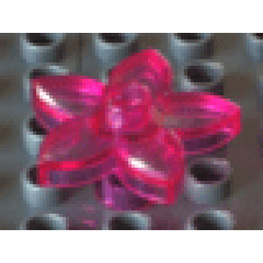 trans-dark pink duplo plant flower with stud