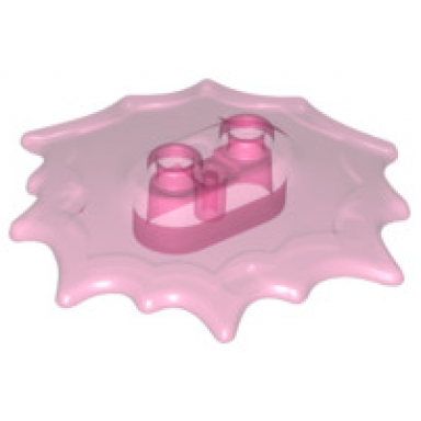 trans-dark pink power burst minifigure pedestal 5 x 5 x 2 3