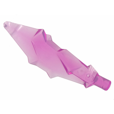 trans-dark pink minifigure weapon sword blade with bar crystal shard