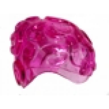 trans-dark pink minifigure headgear brain alien