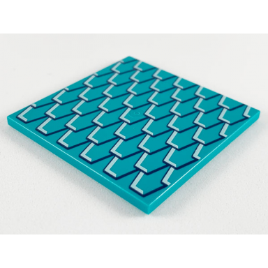 tile 6 x 6 with bottom tubes with black and white roof shingle outlines pattern