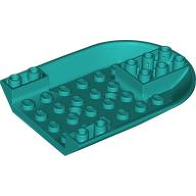 dark turquoise aircraft fuselage forward bottom curved 6 x 8