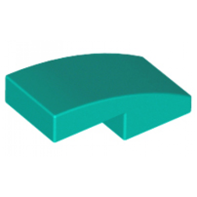 dark turquoise slope curved 2 x 1 x 2 3