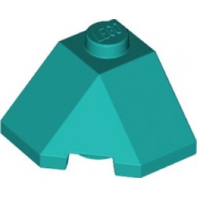 dark turquoise wedge 2 x 2 slope 45 corner