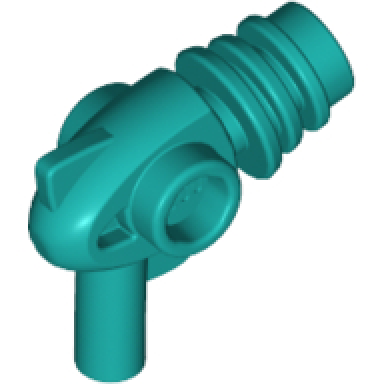 dark turquoise minifigure weapon space ray gun - rounded heat diffusers