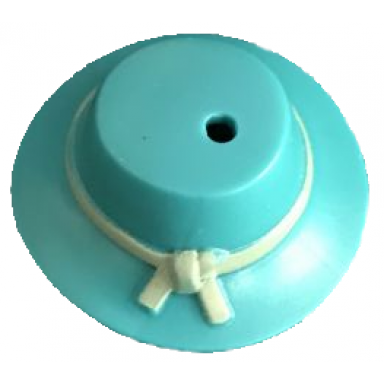 dark turquoise minifigure headgear hat wide floppy brim with knotted tan band pattern bam