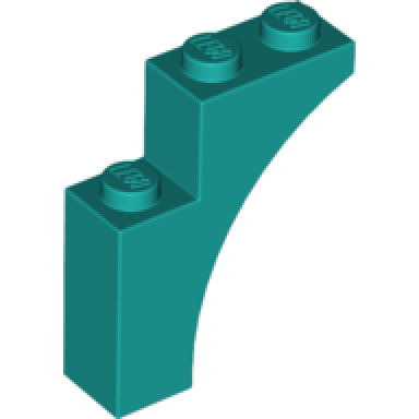 dark turquoise arch 1 x 3 x 3