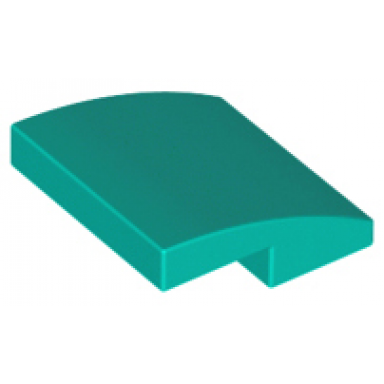 dark turquoise slope curved 2 x 2 x 2 3