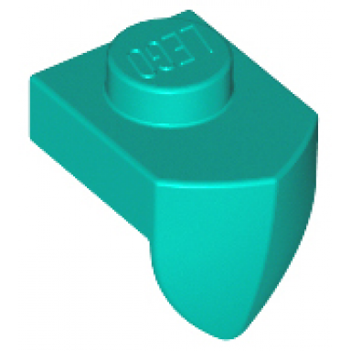 dark turquoise plate modified 1 x 1 with tooth vertical