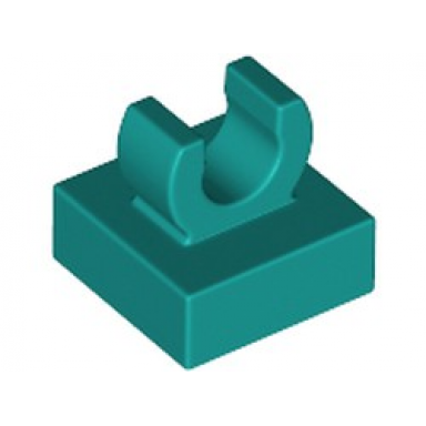 dark turquoise tile modified 1 x 1 with open o clip