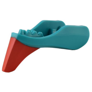 dark turquoise dragon head avatar ikran jaw lower with red crest pattern