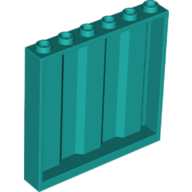 dark turquoise panel 1 x 6 x 5 with corrugated profile