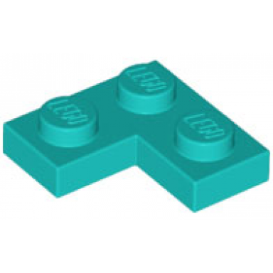 dark turquoise plate 2 x 2 corner
