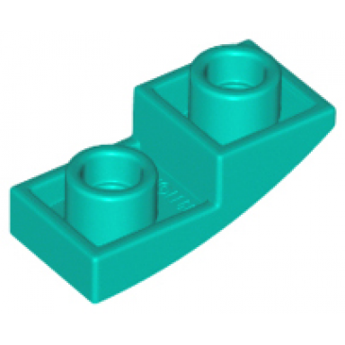 dark turquoise slope curved 2 x 1 x 2 3 inverted