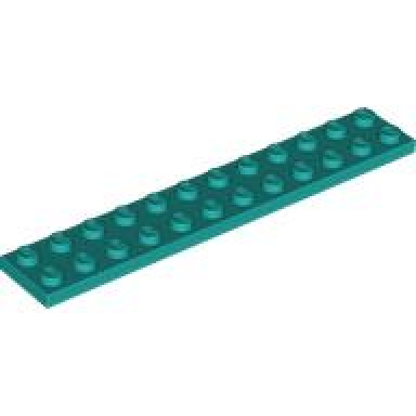 dark turquoise plate 2 x 12