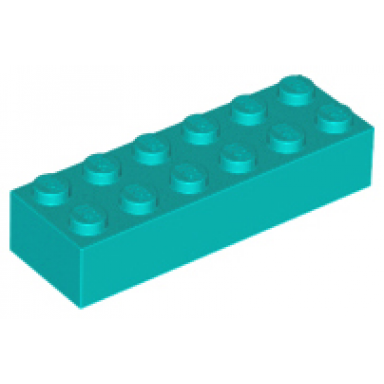 dark turquoise brick 2 x 6