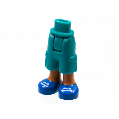 dark turquoise mini doll hips and trousers cropped large pockets nougat legs blue shoes pattern - thick hinge
