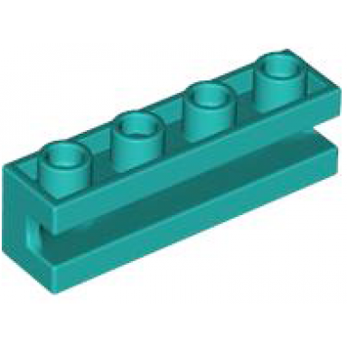 dark turquoise brick modified 1 x 4 with channel