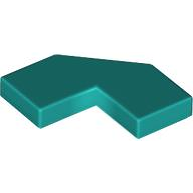 dark turquoise tile modified facet 2 x 2