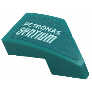 dark turquoise wedge 2 x 1 x 2 3 left with white petronas syntium pattern sticker - set 76909