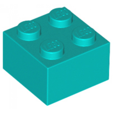 dark turquoise brick 2 x 2