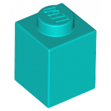 dark turquoise brick 1 x 1