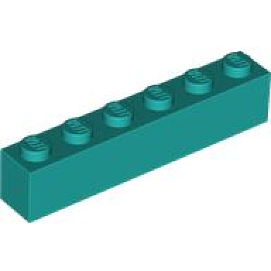 dark turquoise brick 1 x 6