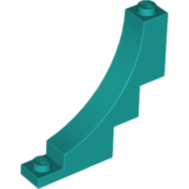 dark turquoise arch 1 x 5 x 4 inverted