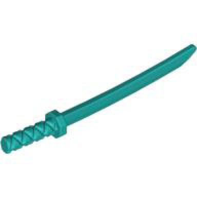 dark turquoise minifigure weapon sword shamshir katana octagonal guard