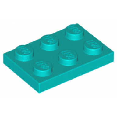dark turquoise plate 2 x 3