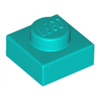 dark turquoise plate 1 x 1