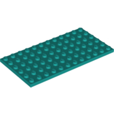 dark turquoise plate 6 x 12