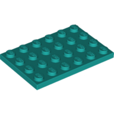 dark turquoise plate 4 x 6