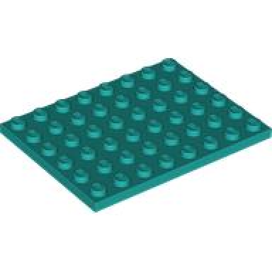dark turquoise plate 6 x 8