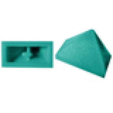 dark turquoise slope 45 2 x 1 triple with inside bar