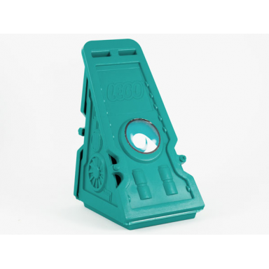 dark turquoise vehicle racer launcher with loopin logo and stat card on inside pattern stickers - set 4568