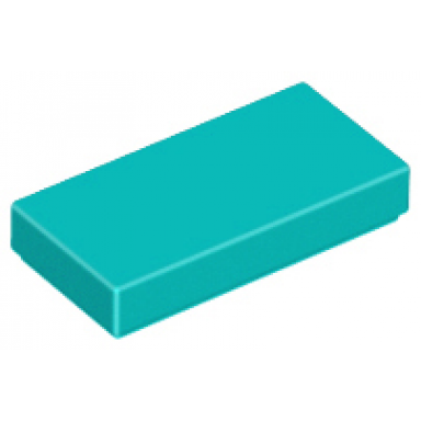 dark turquoise tile 1 x 2