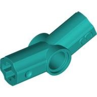 dark turquoise technic axle and pin connector angled 3 - 157.5 degrees