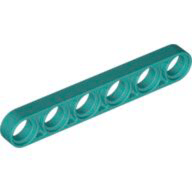 dark turquoise technic liftarm thin 1 x 6