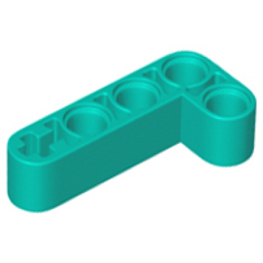dark turquoise technic liftarm modified bent thick l-shape 2 x 4