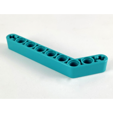dark turquoise technic liftarm modified bent thick 1 x 9 7 - 3