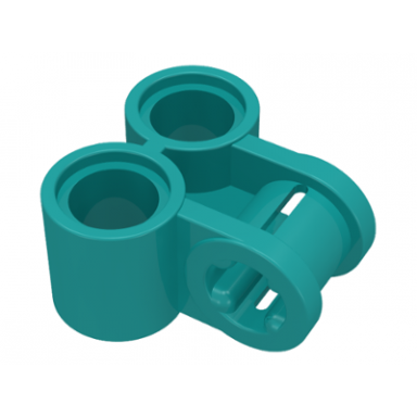 dark turquoise technic axle and pin connector perpendicular double