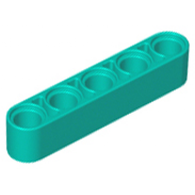 dark turquoise technic liftarm thick 1 x 5
