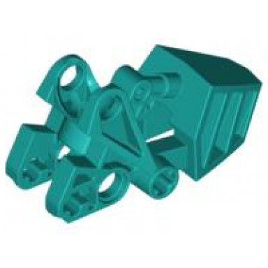 dark turquoise bionicle foot with ball joint socket 3 x 6 x 2 1 3 rounded tops