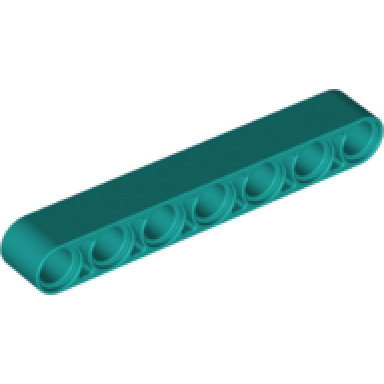 dark turquoise technic liftarm thick 1 x 7