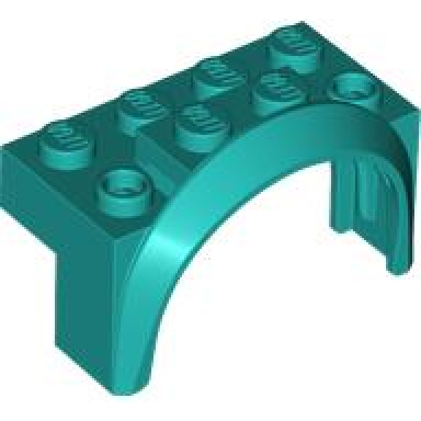 dark turquoise vehicle mudguard 4 x 2 1 2 x 2 with arch round