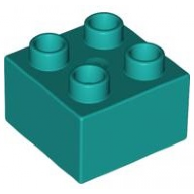 dark turquoise duplo brick 2 x 2