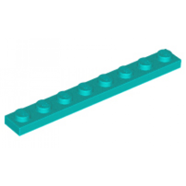 dark turquoise plate 1 x 8