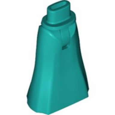 dark turquoise mini doll hips and skirt full length plain - thin hinge